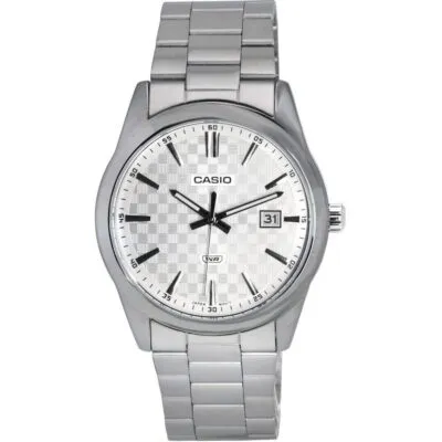 Casio Analog Stainless Steel Silver Dial Quartz MTP-VD03D-7A MTPVD03D-7 Men's Watch