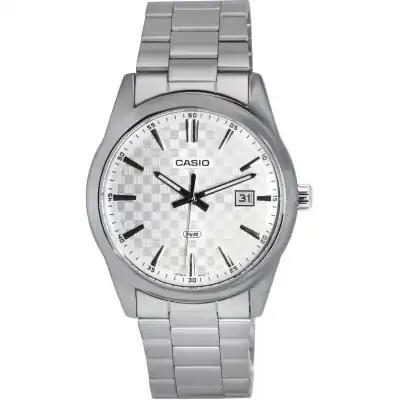 Casio Analog Stainless Steel Silver Dial Quartz MTP-VD03D-7A MTPVD03D-7 Men's Watch