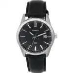 Casio Analog Leather Strap Black Dial Quartz MTP-VD03L-1A MTPVD03L-1 Men's Watch