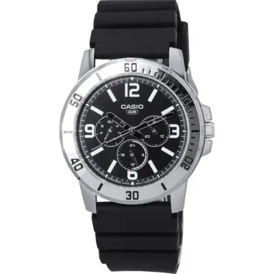 Casio Standard Analog Resin Strap Black Dial Quartz MTP-VD300-1B MTPVD300-1B Men's Watch