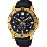 Casio Collection Diver Multifuction. Leather - Black (MTP-VD300GL-1EUDF) Men WATCHES