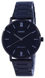 Casio Black Dial Stainless Steel Analog MTP-VT01B-1B MTPVT01B-1B Men's Watch