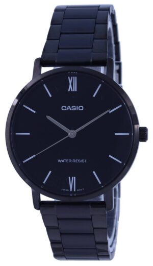 Casio Black Dial Stainless Steel Analog MTP-VT01B-1B MTPVT01B-1B Men's Watch