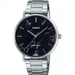 Casio Standard Analog Stainless Steel Marble Inspired Black Dial Quartz MTP-VT01DM-1A Men's Watch