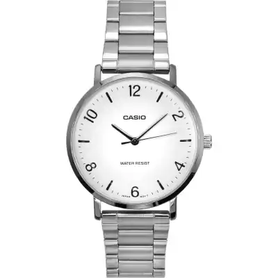 Casio Standard Analog Stainless Steel White Dial Quartz MTP-VT03D-7B Men's Watch