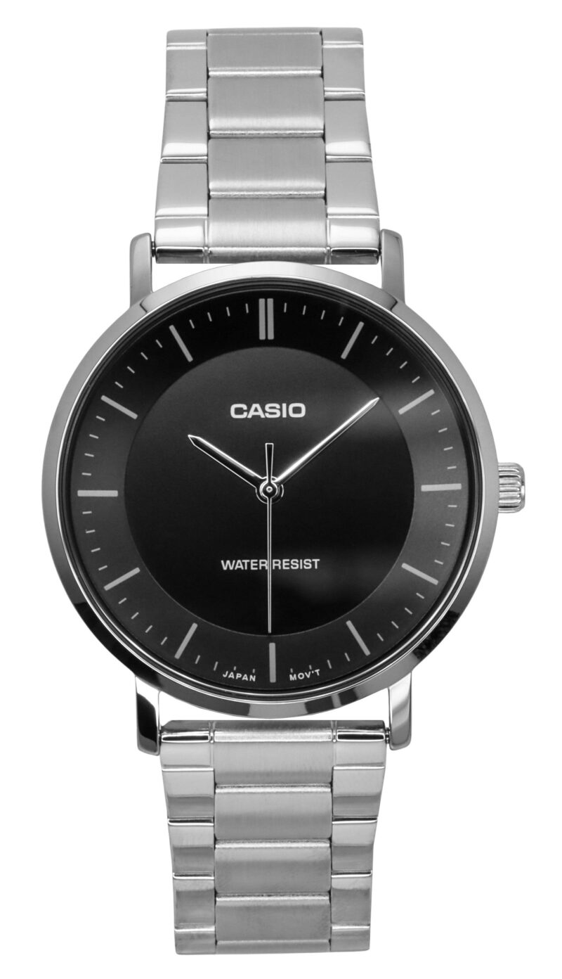 Casio Standard Analog Stainless Steel Black Dial Quartz MTP-VT04D-1E Men's Watch Casio Standard Analog Stainless Steel Black Dial Quartz MTP-VT04D-1E Men's Watch