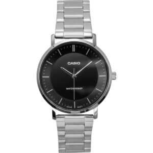 Casio Standard Analog Stainless Steel Black Dial Quartz MTP-VT04D-1E Men's Watch