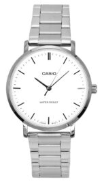 Casio Standard Analog Stainless Steel White Dial Quartz MTP-VT04D-7E Men's Watch