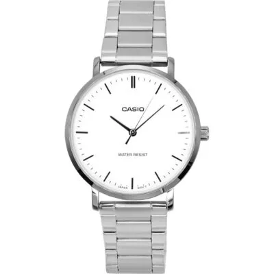 Casio Standard Analog Stainless Steel White Dial Quartz MTP-VT04D-7E Men's Watch