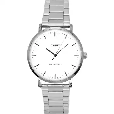 Casio Standard Analog Stainless Steel White Dial Quartz MTP-VT04D-7E Men's Watch