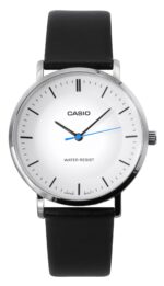 Casio Standard Analog Leather Strap White Dial Quartz MTP-VT04L-7E Men's Watch