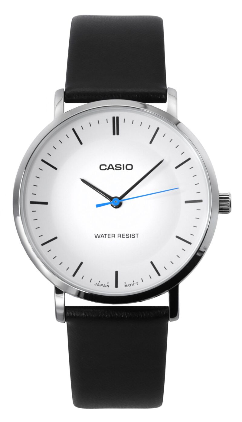 Casio Standard Analog Leather Strap White Dial Quartz MTP-VT04L-7E Men's Watch
