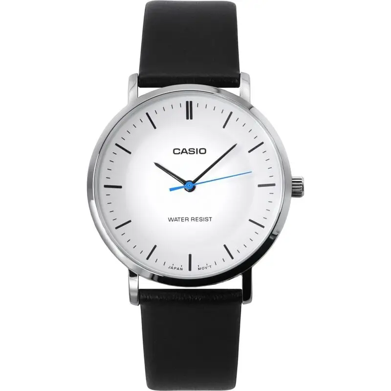 Casio Standard Analog Leather Strap White Dial Quartz MTP-VT04L-7E Men's Watch