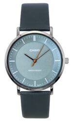 Casio Standard Analog Leather Strap Grey Dial Quartz MTP-VT04L-8E Men's Watch