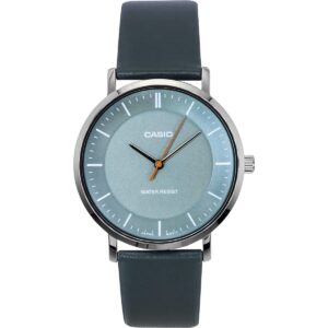 Casio Standard Analog Leather Strap Grey Dial Quartz MTP-VT04L-8E Men's Watch