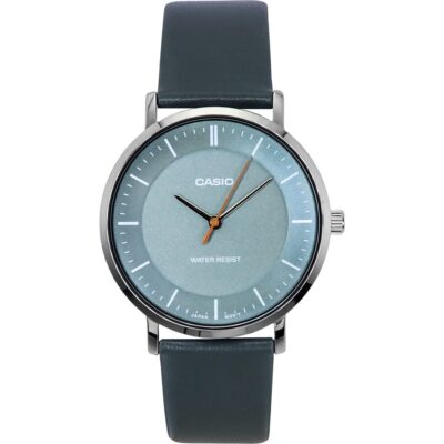 Casio Standard Analog Leather Strap Grey Dial Quartz MTP-VT04L-8E Men's Watch