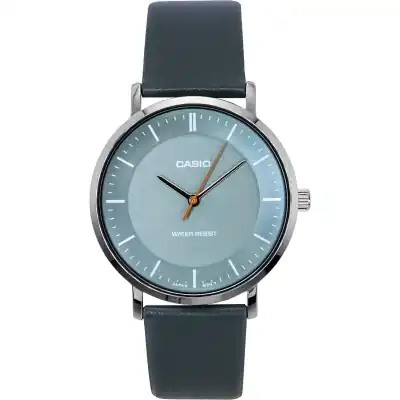 Casio Standard Analog Leather Strap Grey Dial Quartz MTP-VT04L-8E Men's Watch