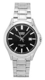 Casio Standard Analog Stainless Steel Black Dial Quartz MTS-115D-1AV Men's Watch