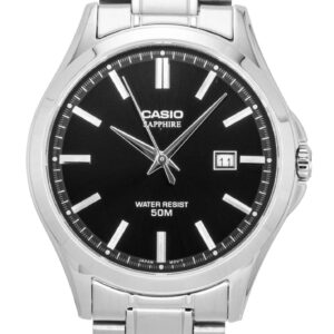 Casio Standard Analog Stainless Steel Black Dial Quartz MTS-115D-1AV Men's Watch