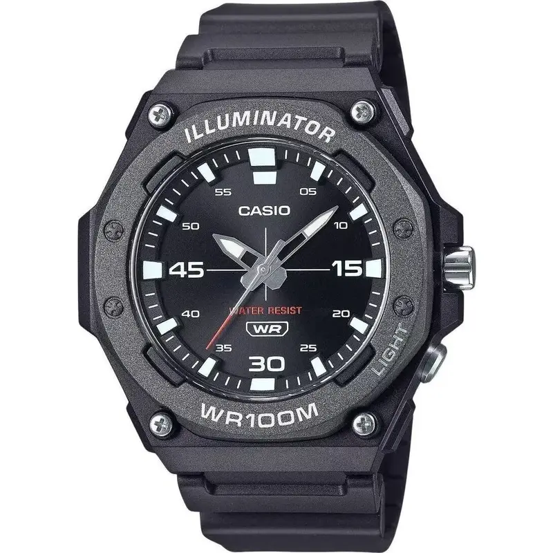 Casio Standard Analog Resin Strap Black Dial Quartz MW-620H-1AV 100M Men's Watch