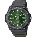 Casio Standard Analog Resin Strap Green Dial Quartz MW-620H-3AV 100M Men's Watch
