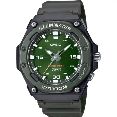 Casio Standard Analog Resin Strap Green Dial Quartz MW-620H-3AV 100M Men's Watch