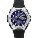 Casio Standard Analog Chronograph Resin Strap Blue Dial Quartz MWA-300H-2AV 100M Men's Watch