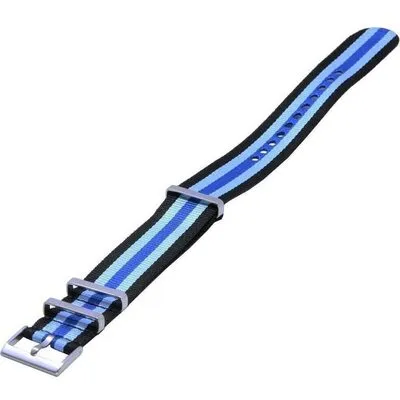 Ratio NATO20 Black and Blue Nylon 22mm Watch Strap