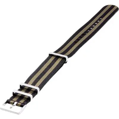 Ratio NATO21 Khaki and Black Nylon 22mm Watch Strap