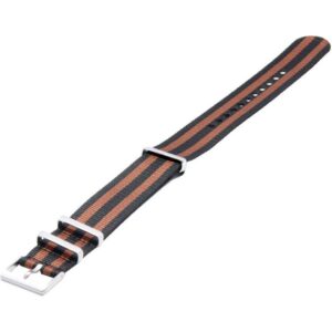 Ratio NATO22 Brown and Black Nylon 22mm Watch Strap