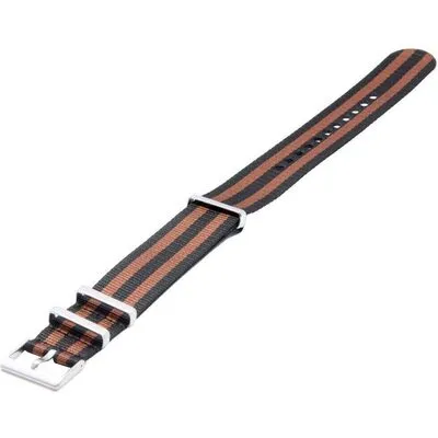 Ratio NATO22 Brown and Black Nylon 22mm Watch Strap