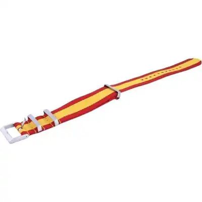 Ratio NATO29 Spain National Flag Pattern Polyester 22mm Watch Strap Ratio NATO29 Spain National Flag Pattern Polyester 22mm Watch Strap