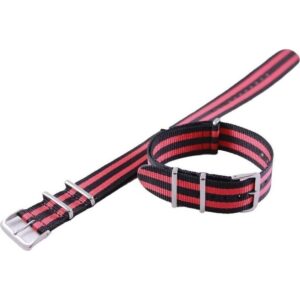 Ratio Red And Black Nato Watch Strap 22mm