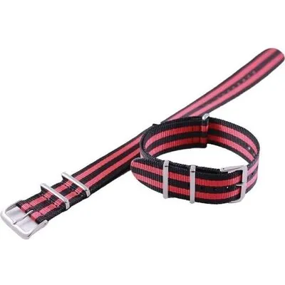 Ratio Red And Black Nato Watch Strap 22mm