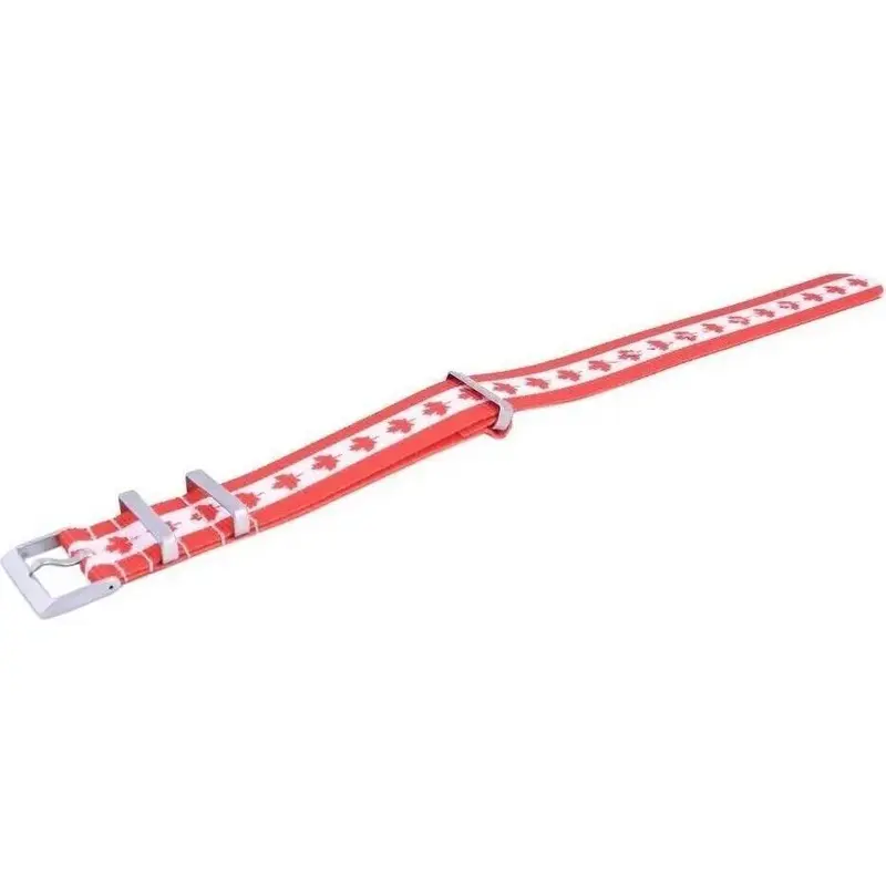 Ratio NATO34 Canada National Flag Pattern Polyester 22mm Watch Strap Ratio NATO34 Canada National Flag Pattern Polyester 22mm Watch Strap