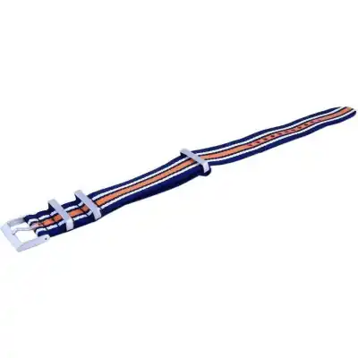 Ratio NATO35 Blue And Orange Polyester 22mm Watch Strap Ratio NATO35 Blue And Orange Polyester 22mm Watch Strap