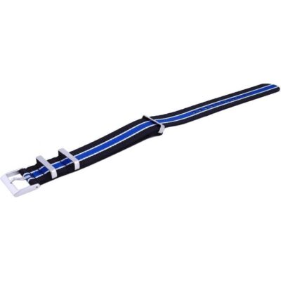 Ratio NATO36 Black And Blue Polyester 22mm Watch Strap