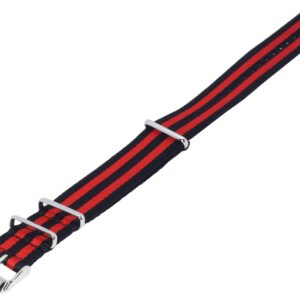 Ratio NATOR05 Multicolor Red And Black 20mm Polyester Watch Strap