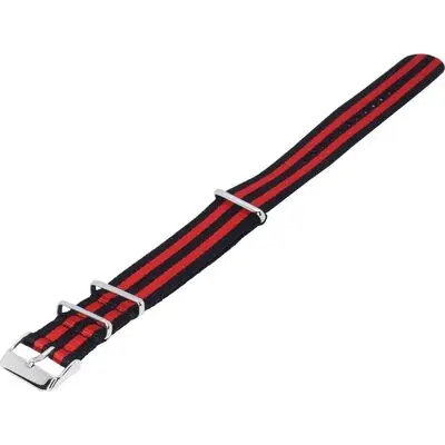 Ratio NATOR05 Multicolor Red And Black 20mm Polyester Watch Strap