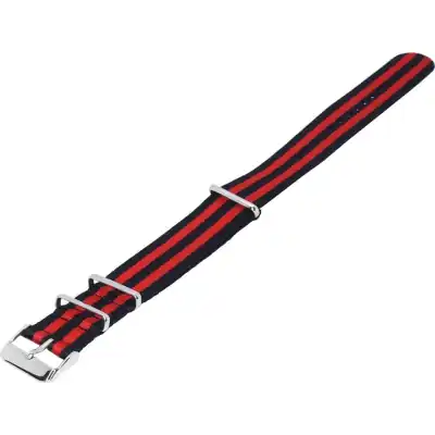 Ratio NATOR05 Multicolor Red And Black 20mm Polyester Watch Strap