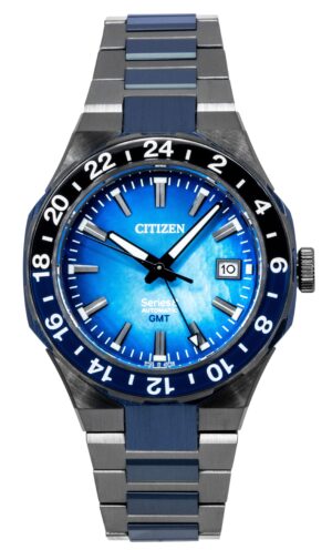 Citizen Series 8 880 Limited Edition GMT Stainless Steel Blue Mother Of Pearl Automatic NB6036-52N 100M Men's Watch