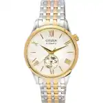 Citizen Two Tone Stainless Steel Open Heart White Dial Automatic NH9136-88A Men's Watch