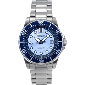 Citizen Limited Edition Stainless Steel Blue Dial Automatic NJ0178-81M 100M Men's Watch