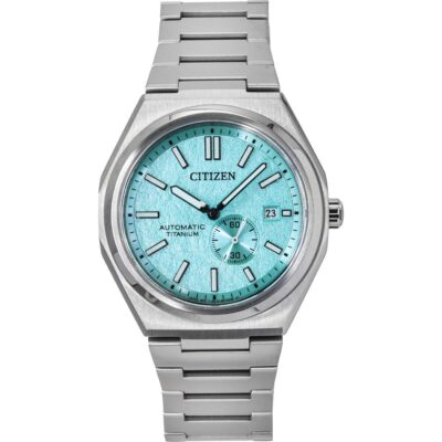 Citizen Zenshin Super Titanium Light Blue Dial Automatic NJ0180-80M 100M Men's Watch