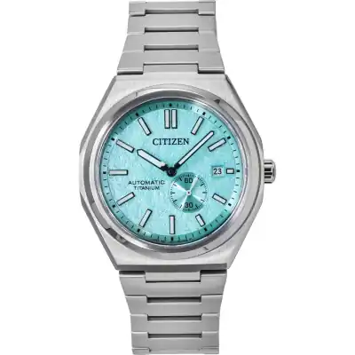 Citizen Zenshin Super Titanium Light Blue Dial Automatic NJ0180-80M 100M Men's Watch