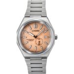 Citizen Zenshin Super Titanium Orange Dial Automatic NJ0180-80Z 100M Men's Watch