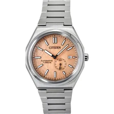 Citizen Zenshin Super Titanium Orange Dial Automatic NJ0180-80Z 100M Men's Watch