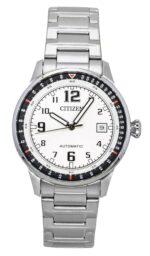 Citizen Stainless Steel White Dial Automatic NJ0190-51A 100M Men's Watch