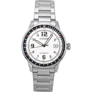 Citizen Stainless Steel White Dial Automatic NJ0190-51A 100M Men's Watch
