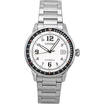 Citizen Stainless Steel White Dial Automatic NJ0190-51A 100M Men's Watch